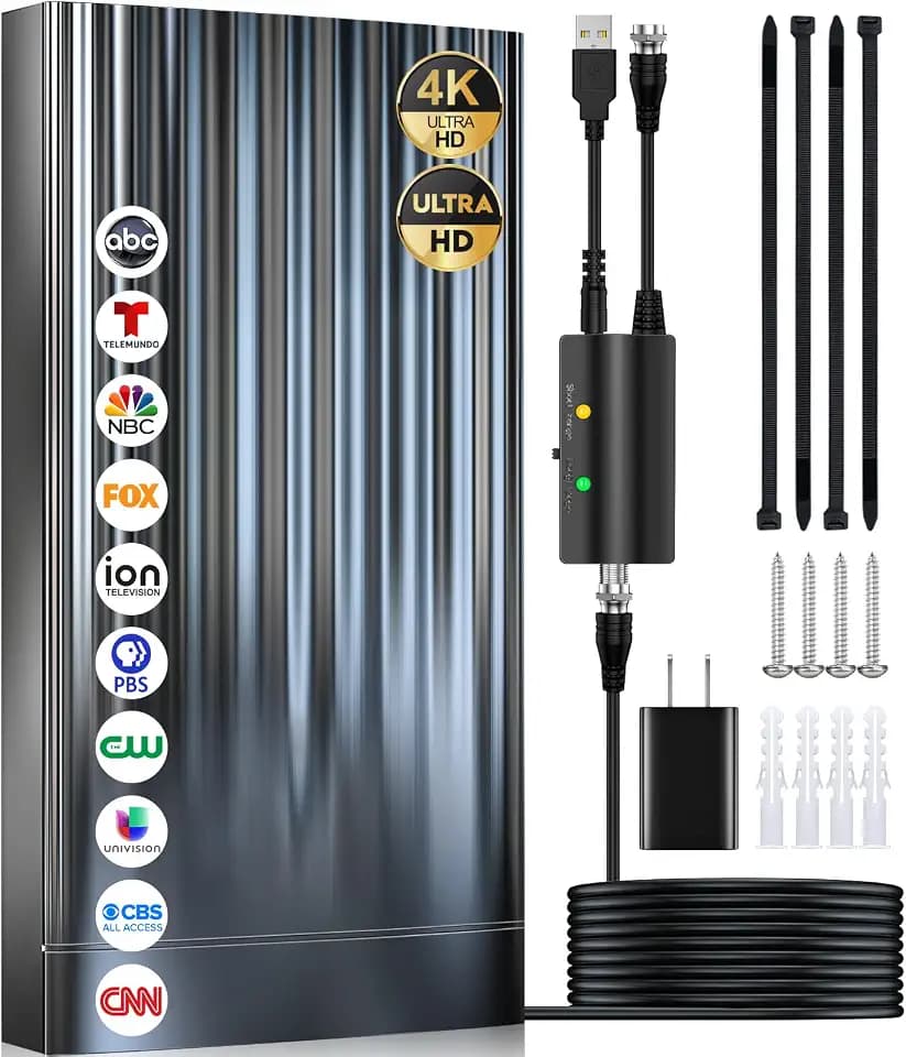 6000+ Miles Tv Antenna Indoor, 2026 Digital Antenna for Smart Tv Outdoor, Strongest HDTV for 11111