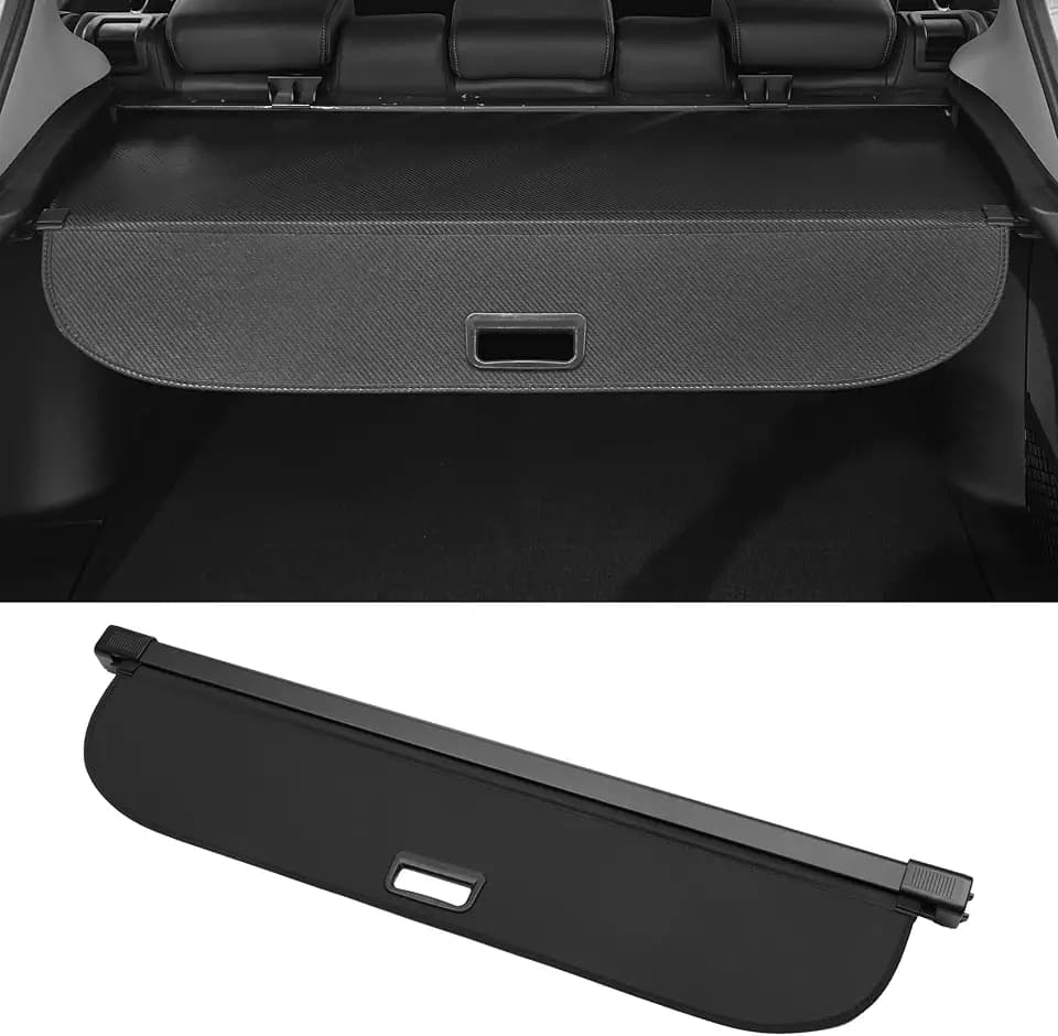 Motoforti Car Trunk Retractable Cargo Cover for Land Rover Range Rover Sport 14-22 Rear Trunk Parcel Shelf Luggage Security Shield Shade, Canvas, Gloss Black