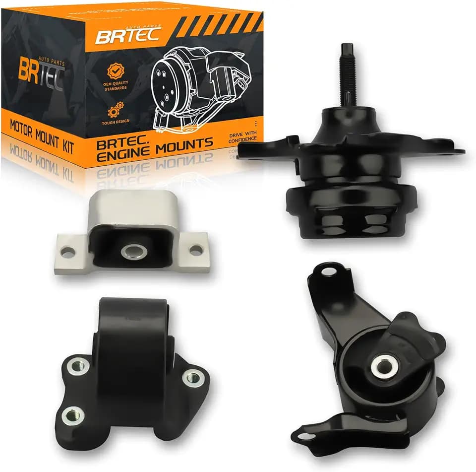 Engine Motor Mount & Transmission Mount Set Compatible with Honda CR-V 2002-2006 2.4L (Automatic Transmission) Replace# A4504 A4506 A6596 A6597