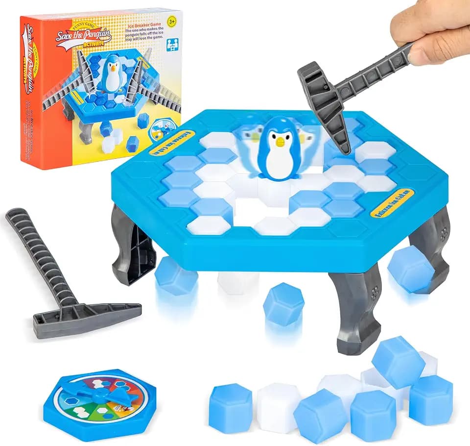 SS Save Penguin On Ice Game - Family Party Kids Puzzle Table Knock Block