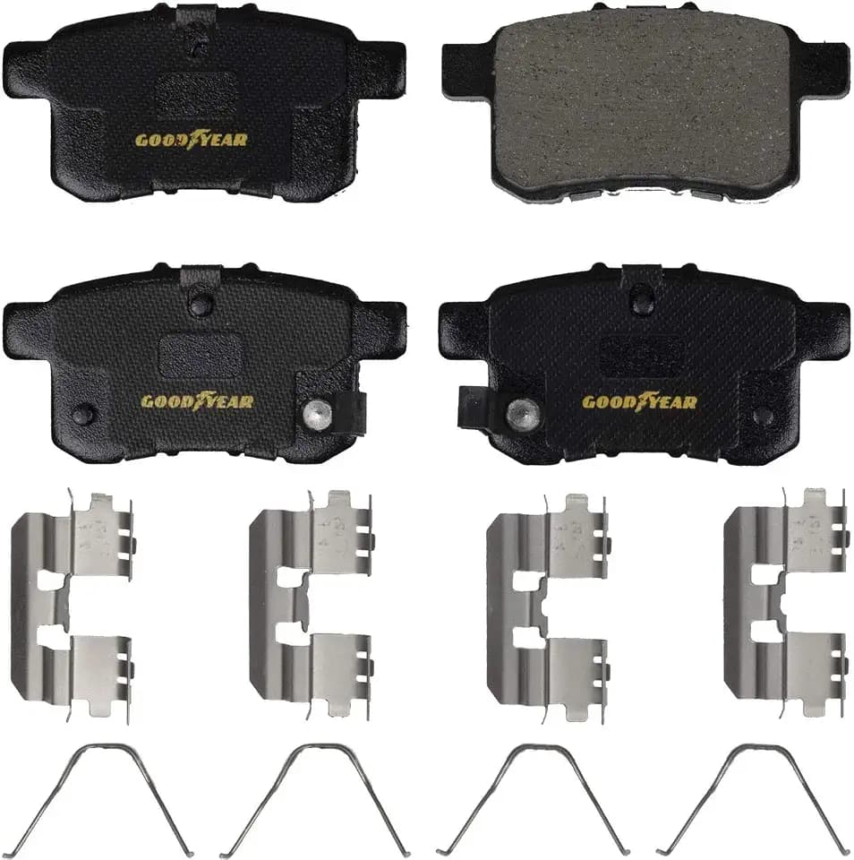 Goodyear Brakes GYD1451 | Premium Ceramic Rear Brake Pads fits Acura TSX 14-11; Honda Accord 17-11
