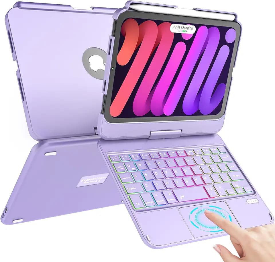 TaIYanG iPad mini Keyboard Case for 8.3 Inch Mini 6/7, 360° Rotatable