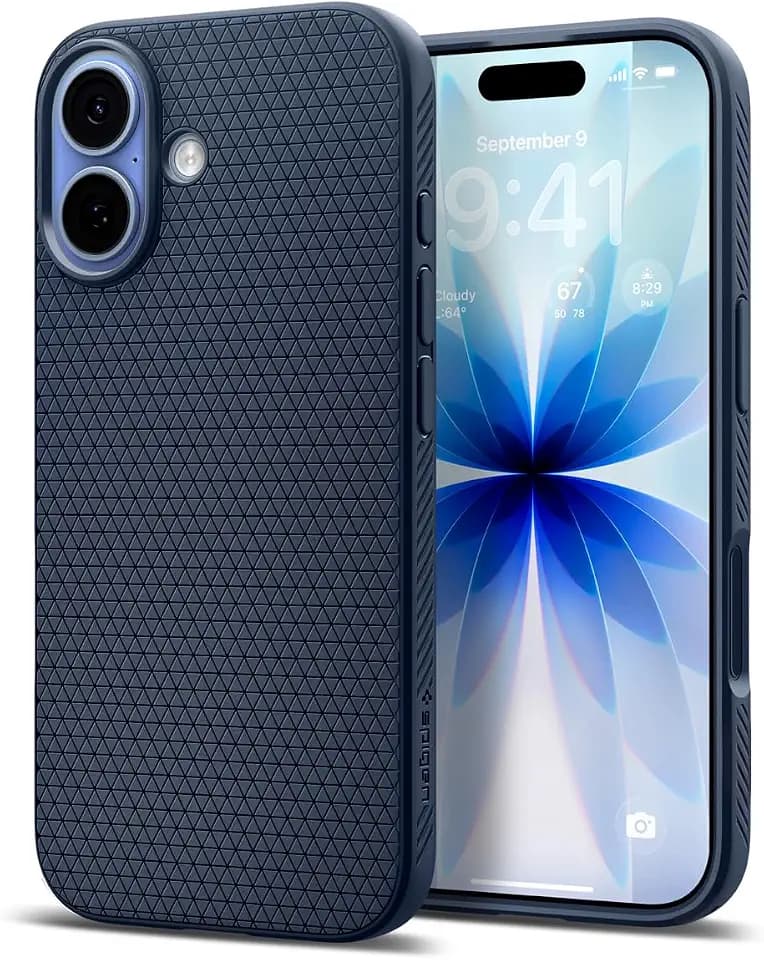 Spigen Liquid Air for iPhone 17 Case, Navy Blue