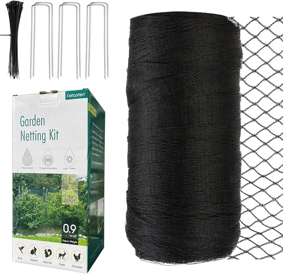Bird Netting for Garden, Fetanten 13 x 40 FT Netting for Garden Protection