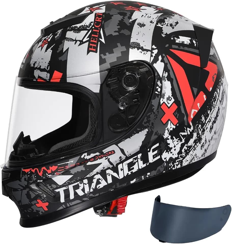 TRIANGLE Kids Motorcycle Helmets Youth Full Face Helmet DOT Approved