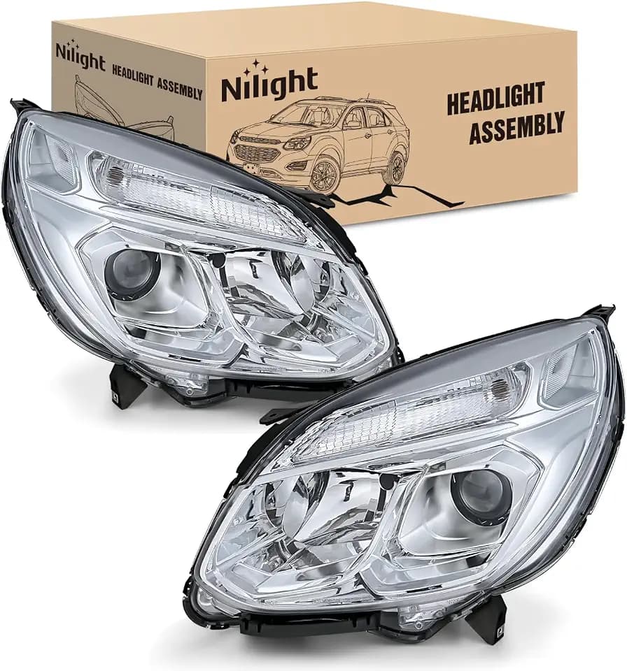 Nilight Headlight Assembly Compatible with 2016 2017 Chevy Equinox