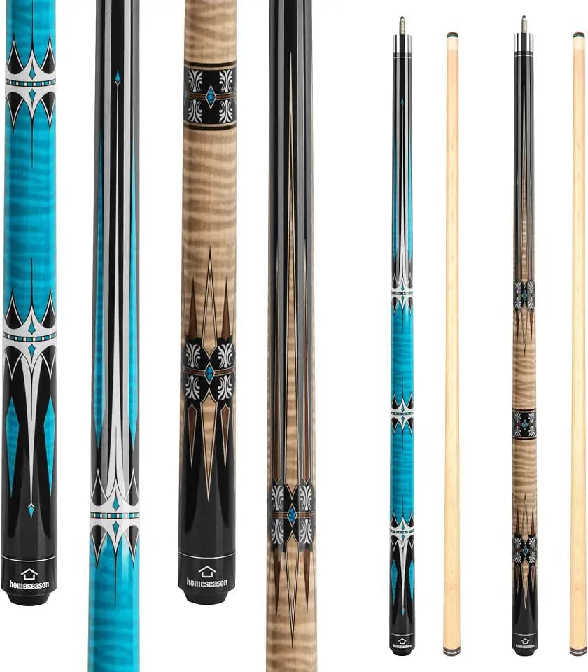HomeSeason Pool Cue Stick 58" Billiard Cue Sticks Professional Low Deflection Pool Sticks