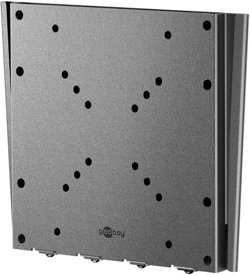 goobay TV-Wandhalterung Wohnmobil 23–42 Zoll, starr, ultraflach 18 mm, VESA 200x200, bis 30 kg, mit Verriegelung – Basic Fixed M – 74415