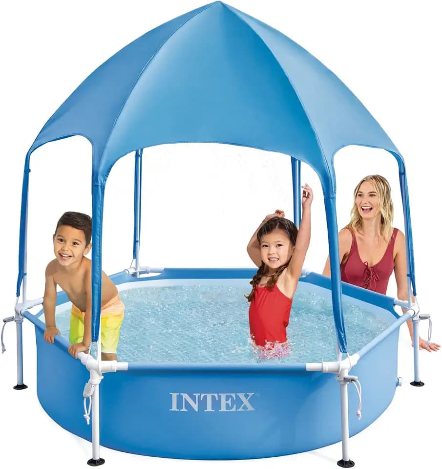 INTEX Canopy Metal Frame 6ft x 15in Round Above Ground Kiddie Pool