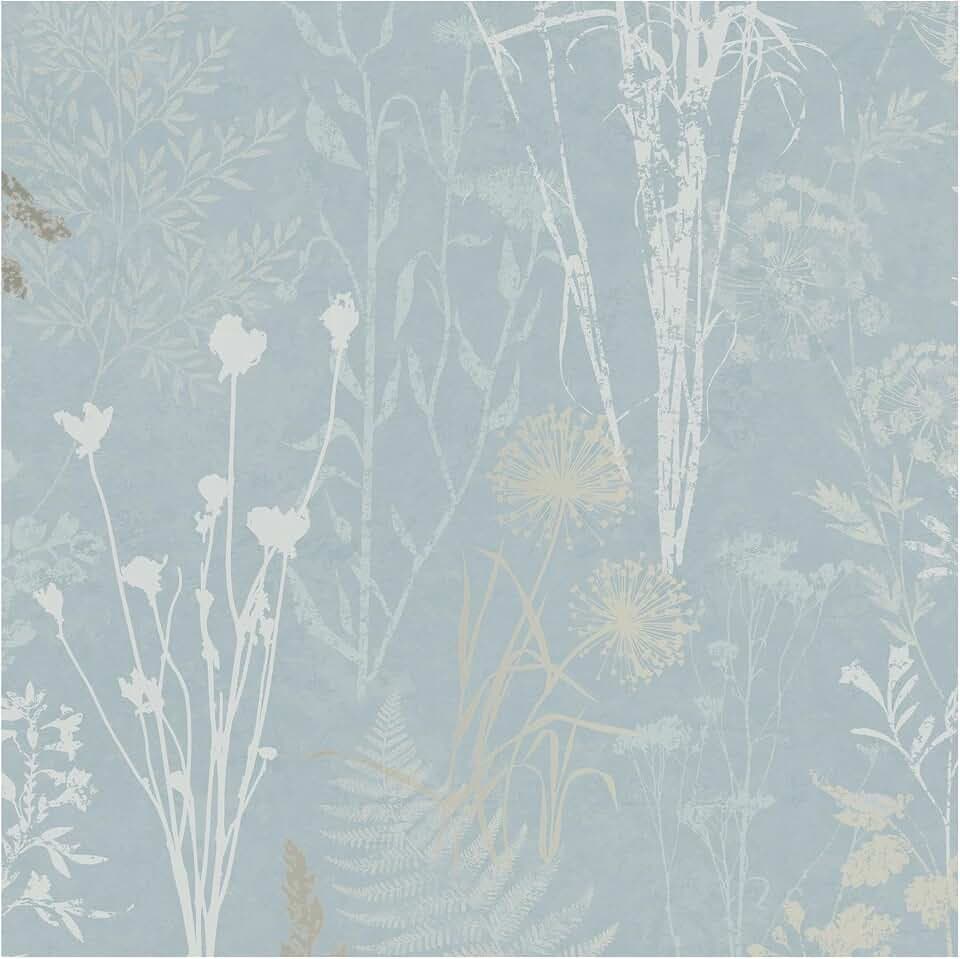 Superfresco Easy Organics Duck Egg Removable Wallpaper,Green, 1000cm Length x 52cm Wide