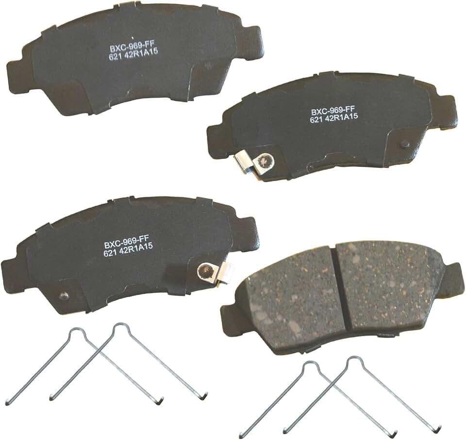 Bendix Premium SBC621 Ceramic Front Brake Pads for select Acura ILX Hybrid 2013-2015, RSX 2002-2006, Honda Civic EX 1993-1995, Civic Hybrid 2003-2015, Civic del Sol 1994-1995, CR-Z 2013, Fit 2007-2008