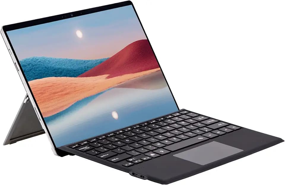 mobee Type Cover for Microsoft Surface Pro 7+ /7/6 /5/4 /3, Bluetooch Keyboard with Multi-Touch Trackpad Mouse, Rechargeable Battery & Ultra Slim Type Case for Surface Pro (Black)