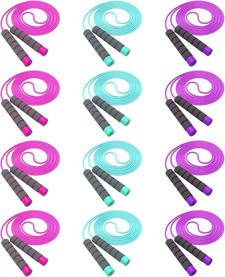 Jump Rope For Kids,Adjustable Soft Skipping Rope,Toddler Jump Rope With Skin-Friendly Foam Handles For Kids, Boys,Girls,Women, Men,Exercise Activity,Outdoor Fitness