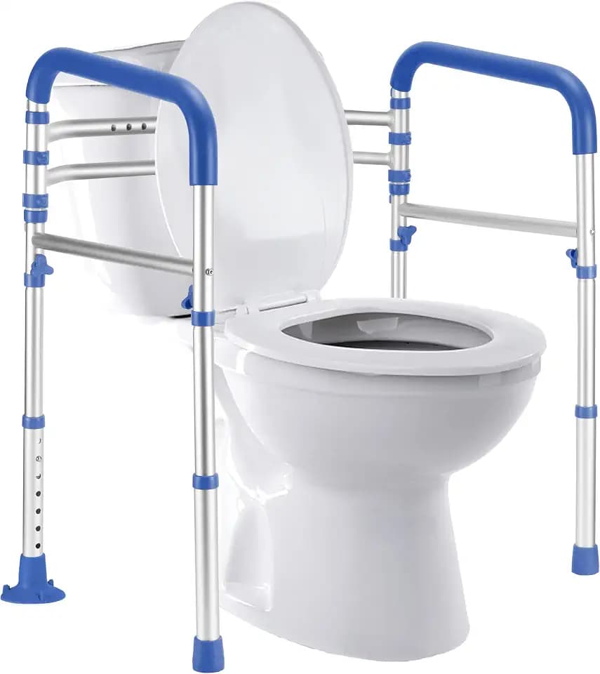 Lianjindun Toilet Safety Rails, 350 lbs, Adjustable Height & Width