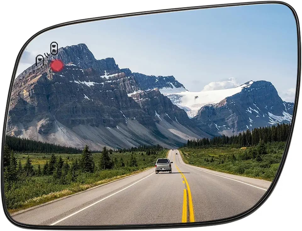Driver Side Mirror Replacement for Ford Explorer 2011 2012 2013 2014 2015 2016 2017 - Left Side Mirror Glass, Rear View Mirrors Glass with Power Heated & Blind Spot(BB5Z17K707P)
