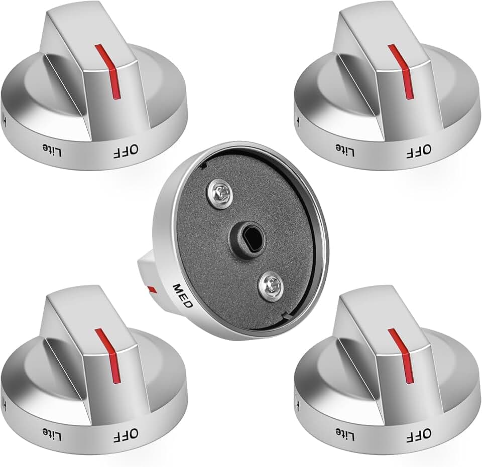 puxyblue 𝟮𝟬𝟮𝟱 𝙐𝙥𝙜𝙧𝙖𝙙𝙚𝙙 5 Pack DG94-03500A/Z OEM Stove Knob Replaces DG94-03500A DG94-03500U DG94-03500W Electric Gas Range Knobs Fit for Sam-Sung NX60T8111SS NX60T8311SS NX60T8711SS