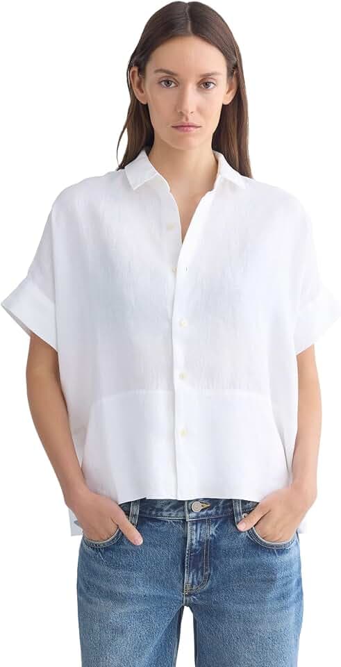 Everlane Women's The Boxy Linen Shirt | Oversized Button-Down in Masters of Flax Certified European Linen
