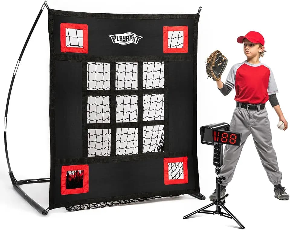 Baseball Pitching Net & Radar Gun Combo – Improve Accuracy & Speed