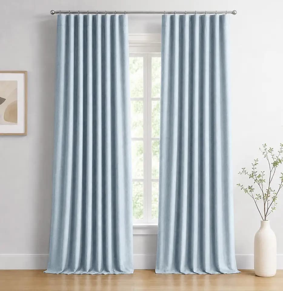 INOVADAY 100% Blackout Curtains for Bedroom Black Out Curtain 102 Inch Long