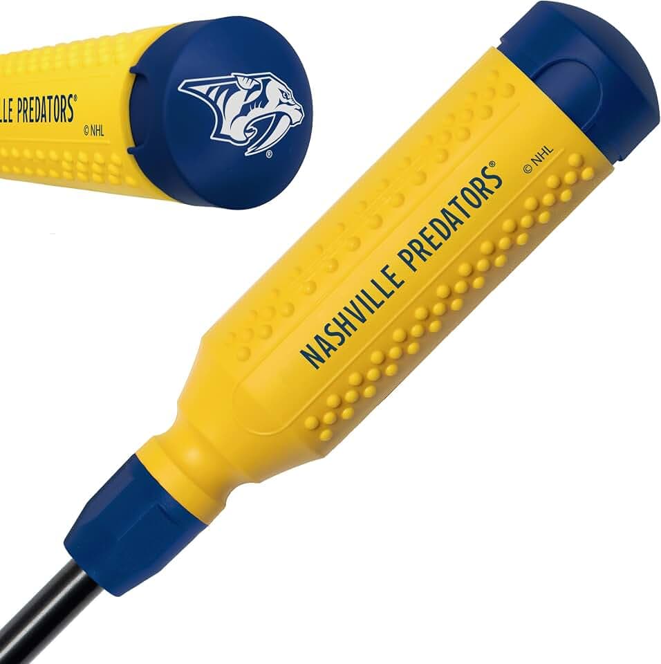 MEGAPRO® NHL® Team Edition Multi-bit Screwdriver | Officially Licensed NHL® Gear | Durable, Ergonomic, Pro-Grade Screwdriver (Nashville Predators®)