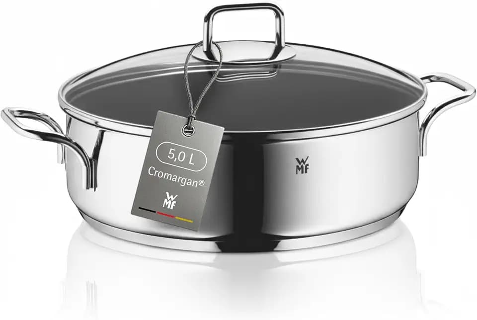WMF Schmorpfanne 28 cm mit hohem Rand und Deckel – Induktions-Bräter 5,0l