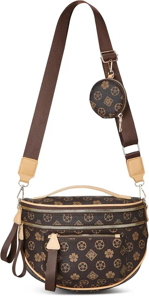 Makes Checkered Crossbody Bag Bum Bag for Women with Pouch