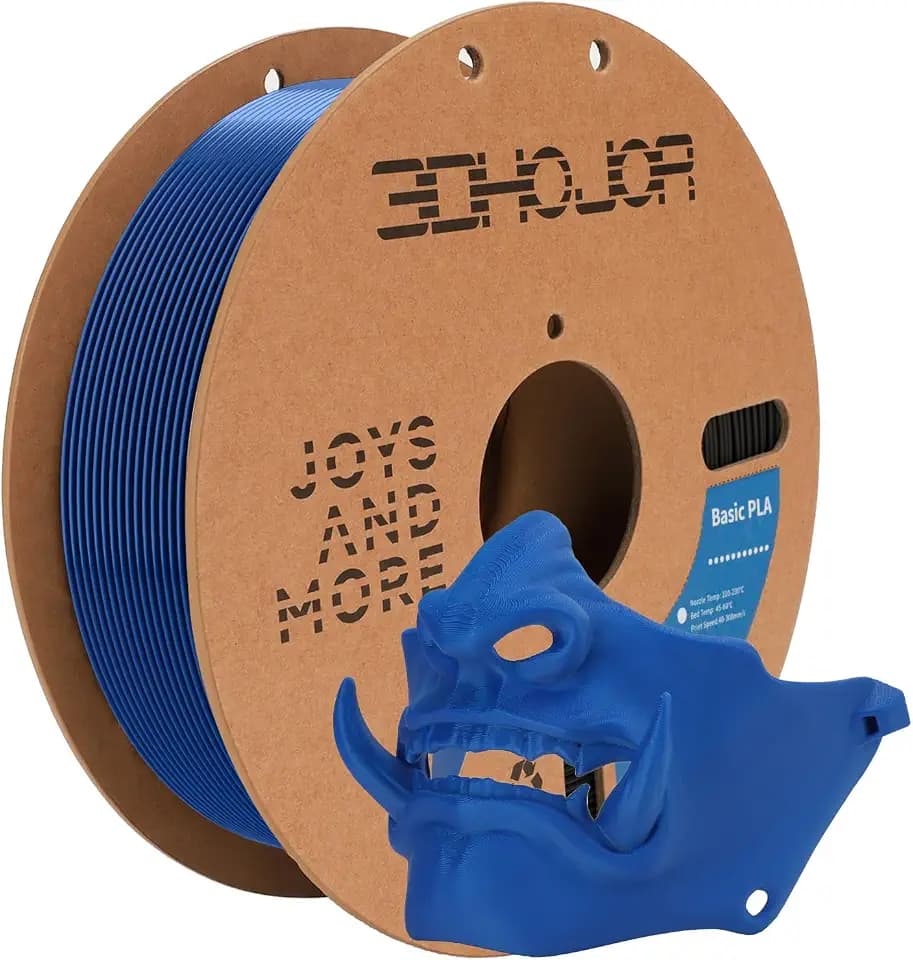 3DHoJor PLA Filament 1.75mm Blau 3D Drucker Filament ±0,02mm, 1KG/Spule