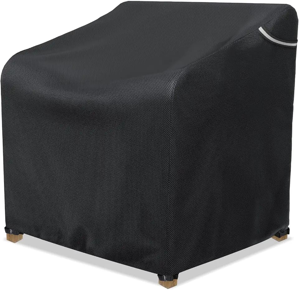 AKEfit Patio Chair Covers for Outdoor Furniture Waterproof 1 Pack,Heavy Duty Waterproof Outdoor Chair Covers for All-Weather Protection Lawn Lounge Deep Seat,Black-32Wx37Dx36H inches