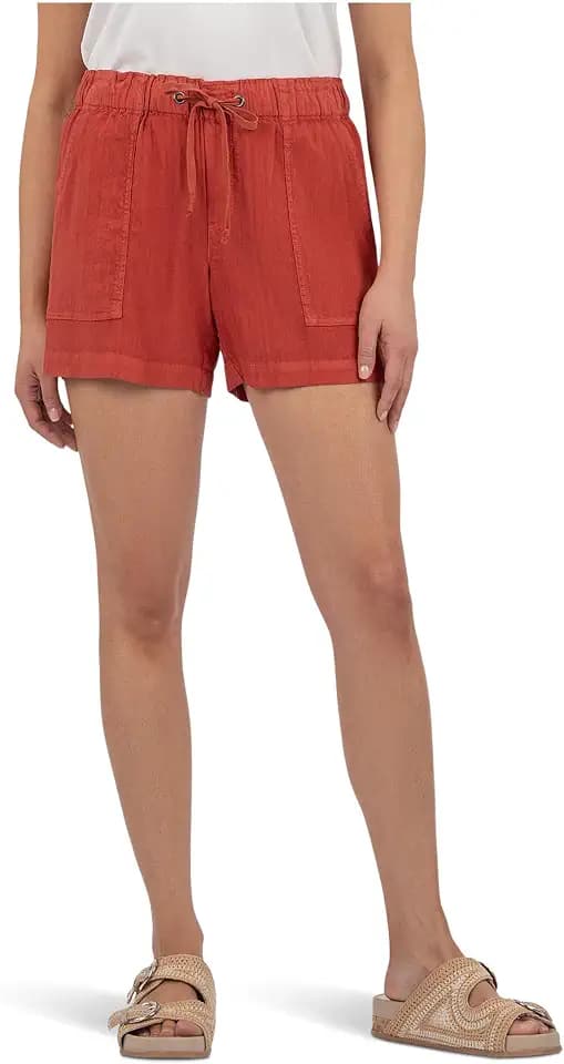 KUT from the Kloth Women's Katana-Drawstring Shorts with Porkchop Pockets