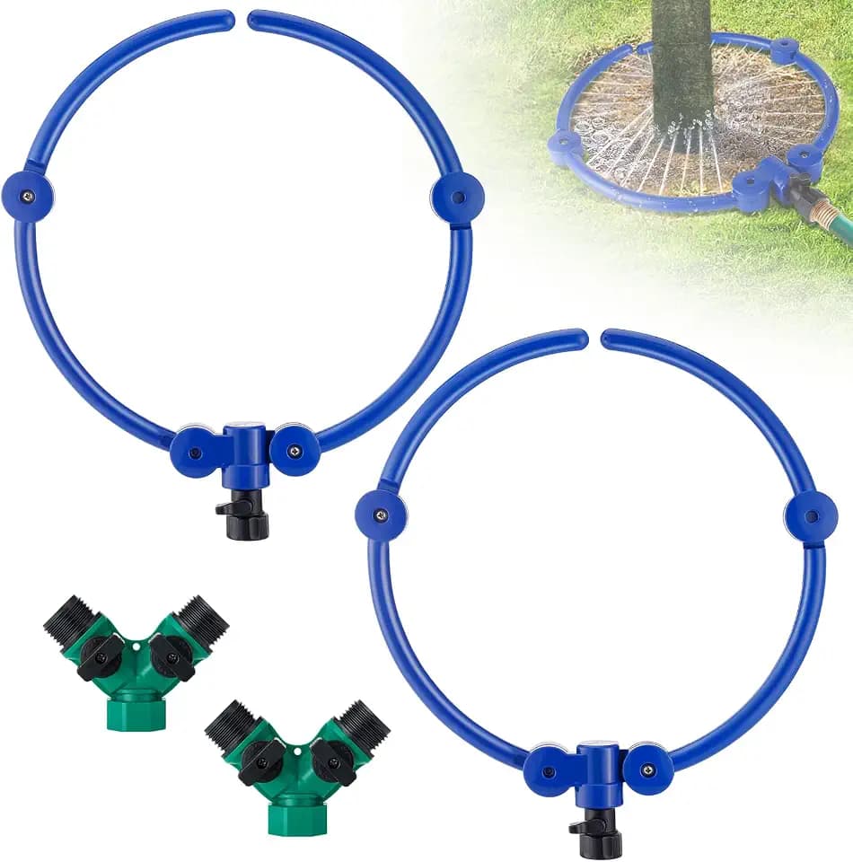 Apipi 2 Pcs 11.8" 360° Ring Tree Water Sprinklers for Even Root Irrigation