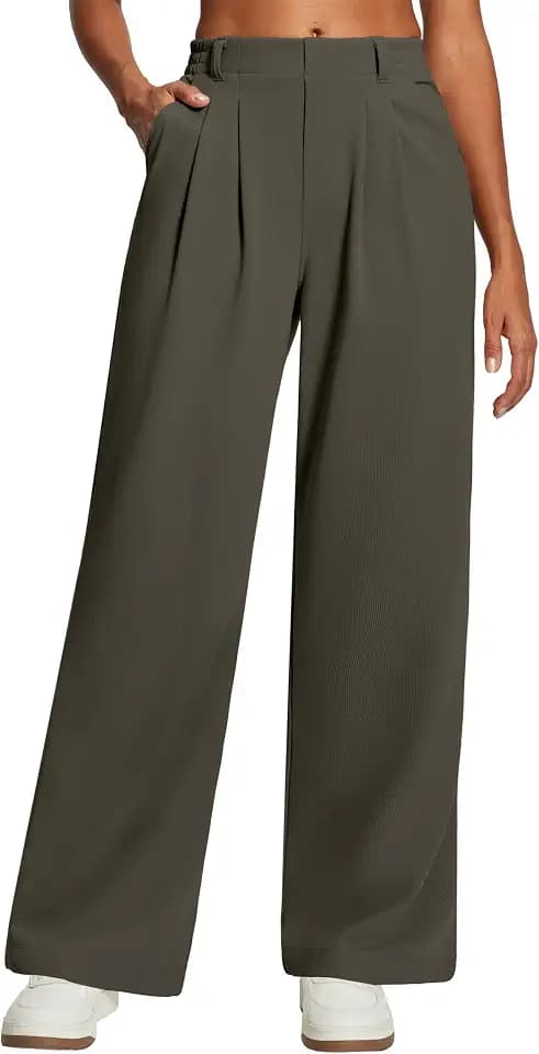 Wide Leg Stretchy Work Pants Women Dress Pants Business Casual Outfits