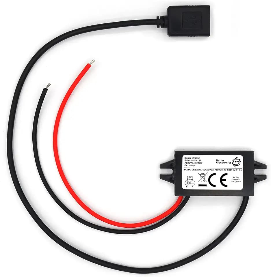 Spannungs-wandler DC-DC 12V auf 5V USB, 3A 15W