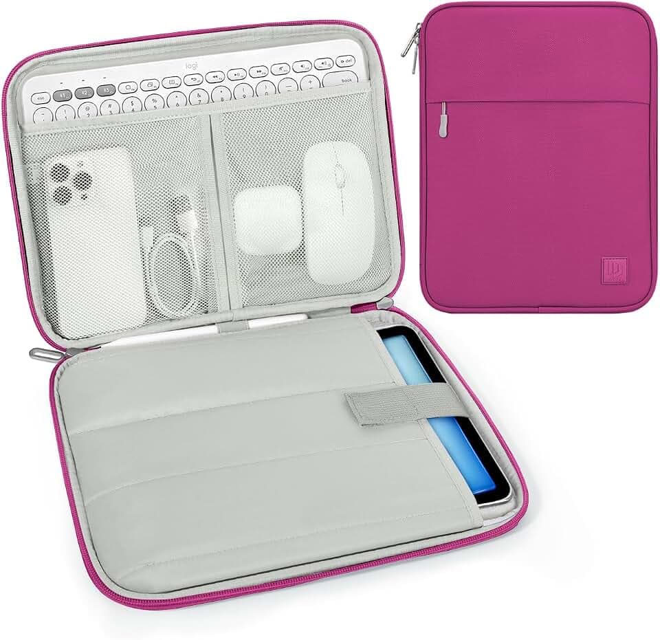 Dadanism 9-11 Inch Tablet Sleeve Padded Carrying Case, Fuchsia
