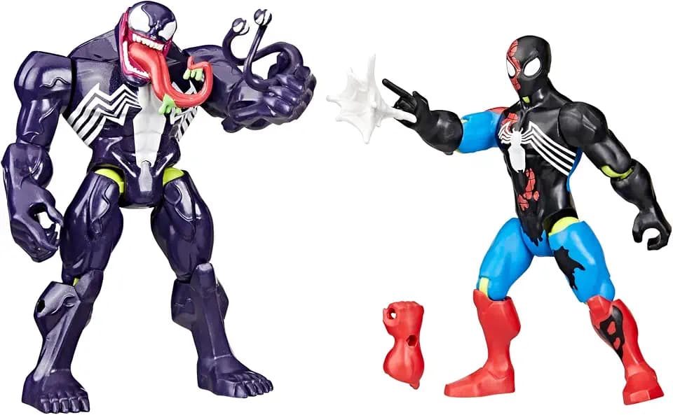 Spider-MAN Marvel MixMashers Venom vs. Venomized, Custom Action Figure & Accessories 2-Pack, 5-Inch-Scale Super Hero Toys for Kids Ages 4+ (Amazon Exclusive)