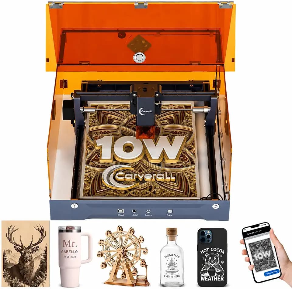 K15 Pro 10W Laser Graviermaschine & Cutter Wi-Fi App-Steuerung Klasse 1 A4 300x200mm 0,01mm Lasergravur-Maschine für Holz Acryl Metall Leder DIY Kleingewerbe