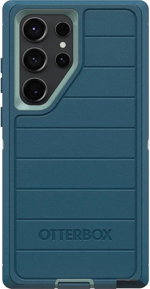 OtterBox Galaxy S23 Ultra (Only) - Defender Series Case - Manoeuvre (Blue) - Rugged & Durable - with Port Protection - Case Only - Microbial Defense Protection - Non-Retail Packaging