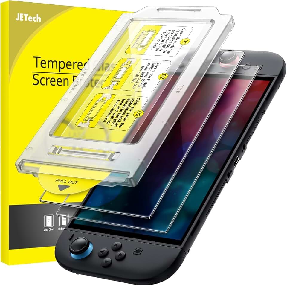 JETech Schutzfolie für Nintendo Switch 2, 2 Stück