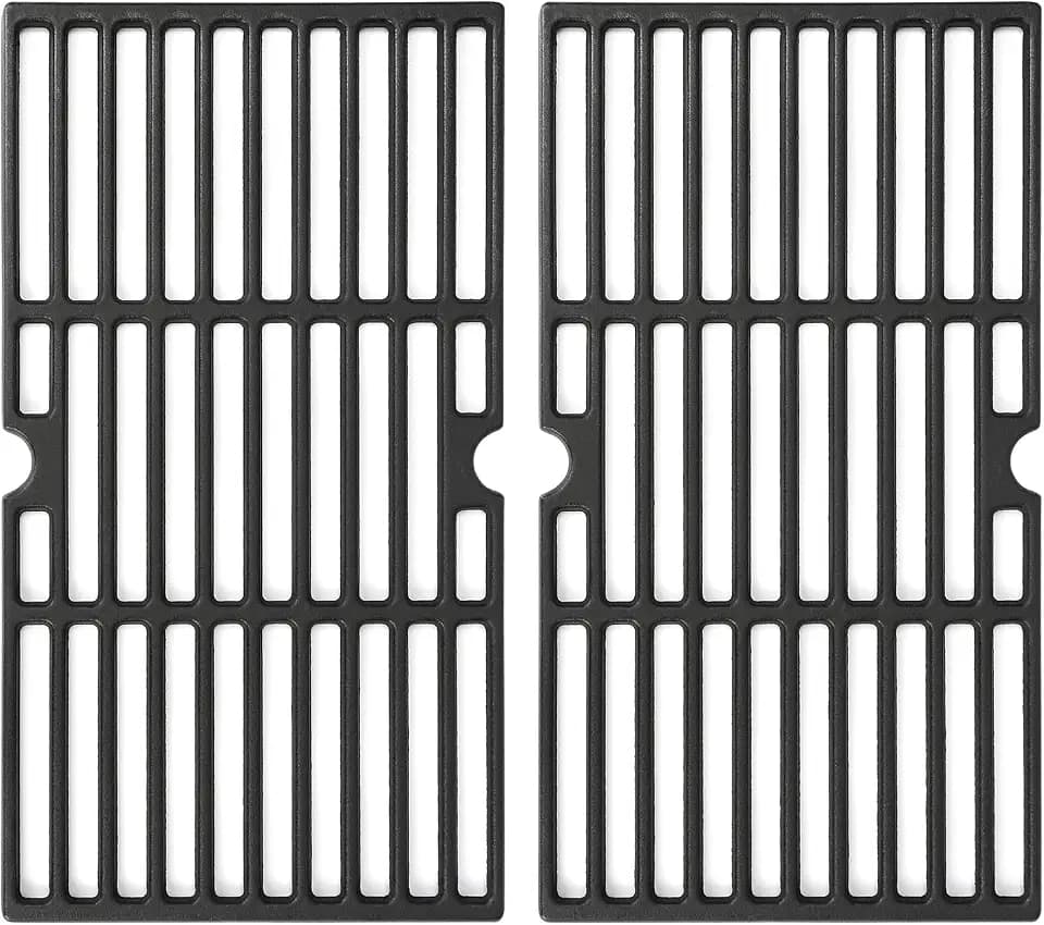 GFTIME 39 x 21,5cm Gusseisen Grillrost für ProfiCook PC-GG 1128, PC-GG 1255, PC-GG 1057 gasgrill, Gussrost Grillersatzteile 2 Stück für ProfiCook gasgrill
