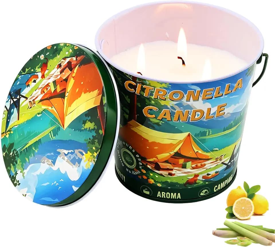 Citronella Candles Outdoor, 21.2oz 120H Soy Citronella Candles