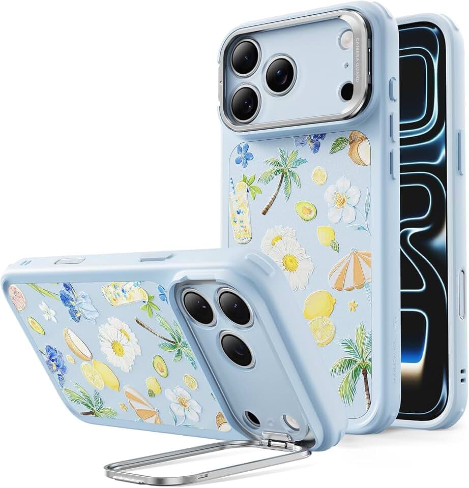 ESR Classic Hybrid for iPhone 17 Pro Max Case with Flex Stand, Light Blue