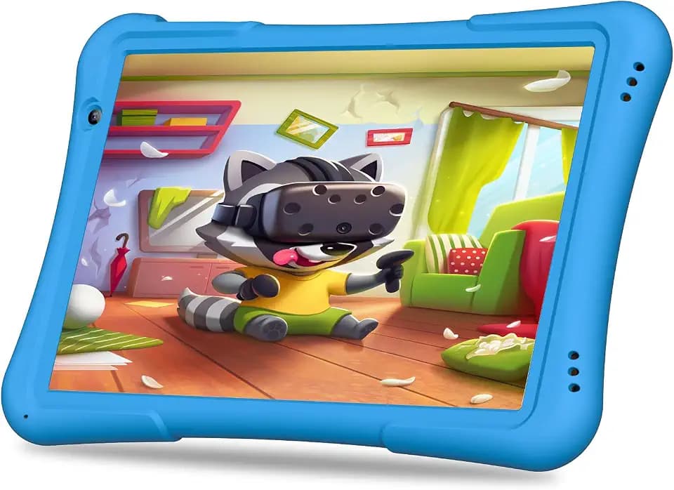 PRITOM 10'' Kids Tablet Android, 32GB,Parental Control, Tablet for 3+, Blue