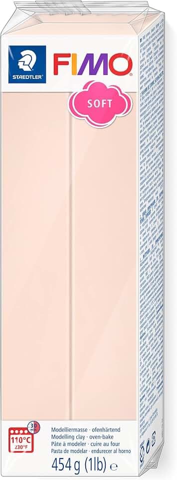 STAEDTLER FIMO soft 8021 Modelliermasse – Blassrosa, 454 g