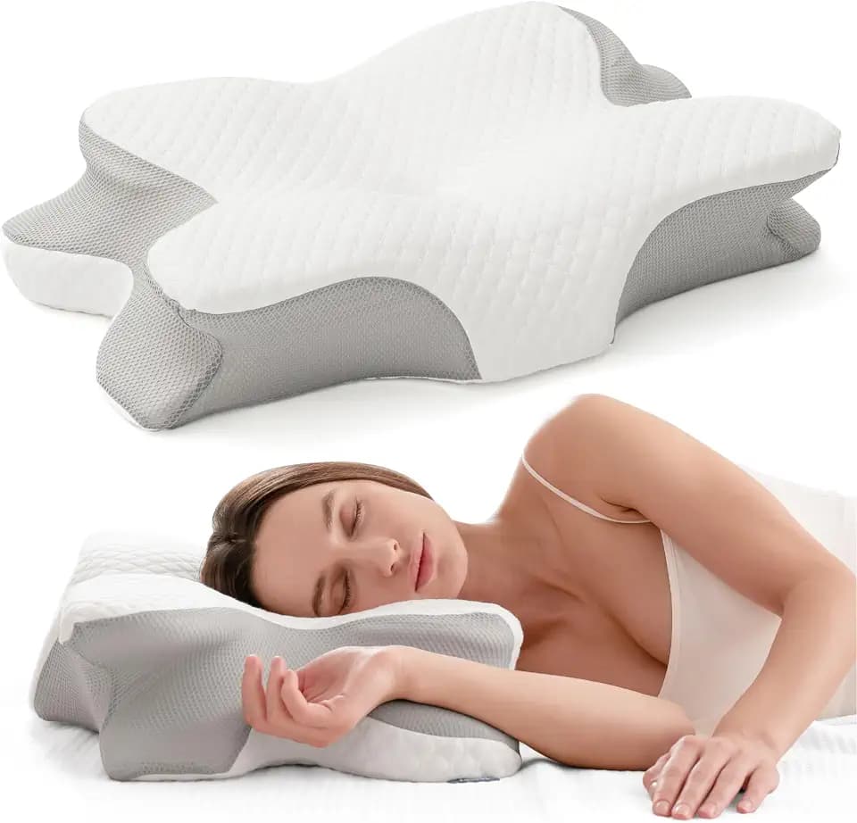 Alcedo Cervical Pillow for Cozy Sleep and Neck Pain Relief