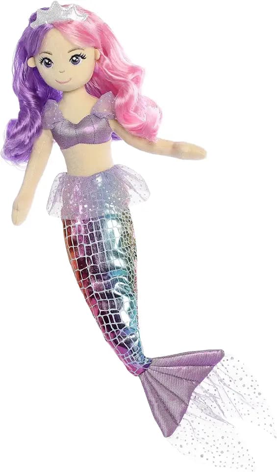 Aurora® Enchanting Sea Sparkles™ Rainbow Sea Iris™ Stuffed Doll - Imaginative Play with Magical Companions - Perfect for Kid's Birthdays and Celebrations - 17.5 Inches