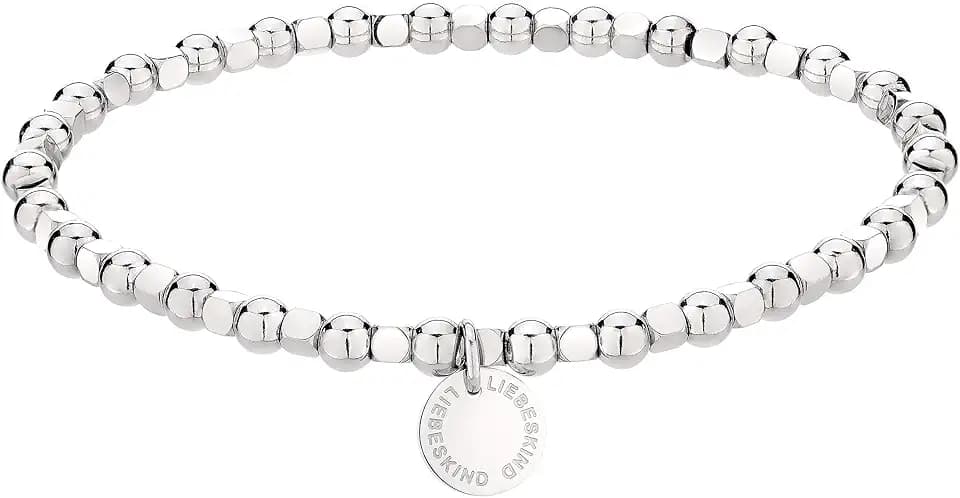 LIEBESKIND BERLIN Beads Armband – kleine Kugeln aus Edelstahl – Silber, Gold, Roségold & Schwarz – elastisch und vielseitig kombinierbar - Geschenkidee