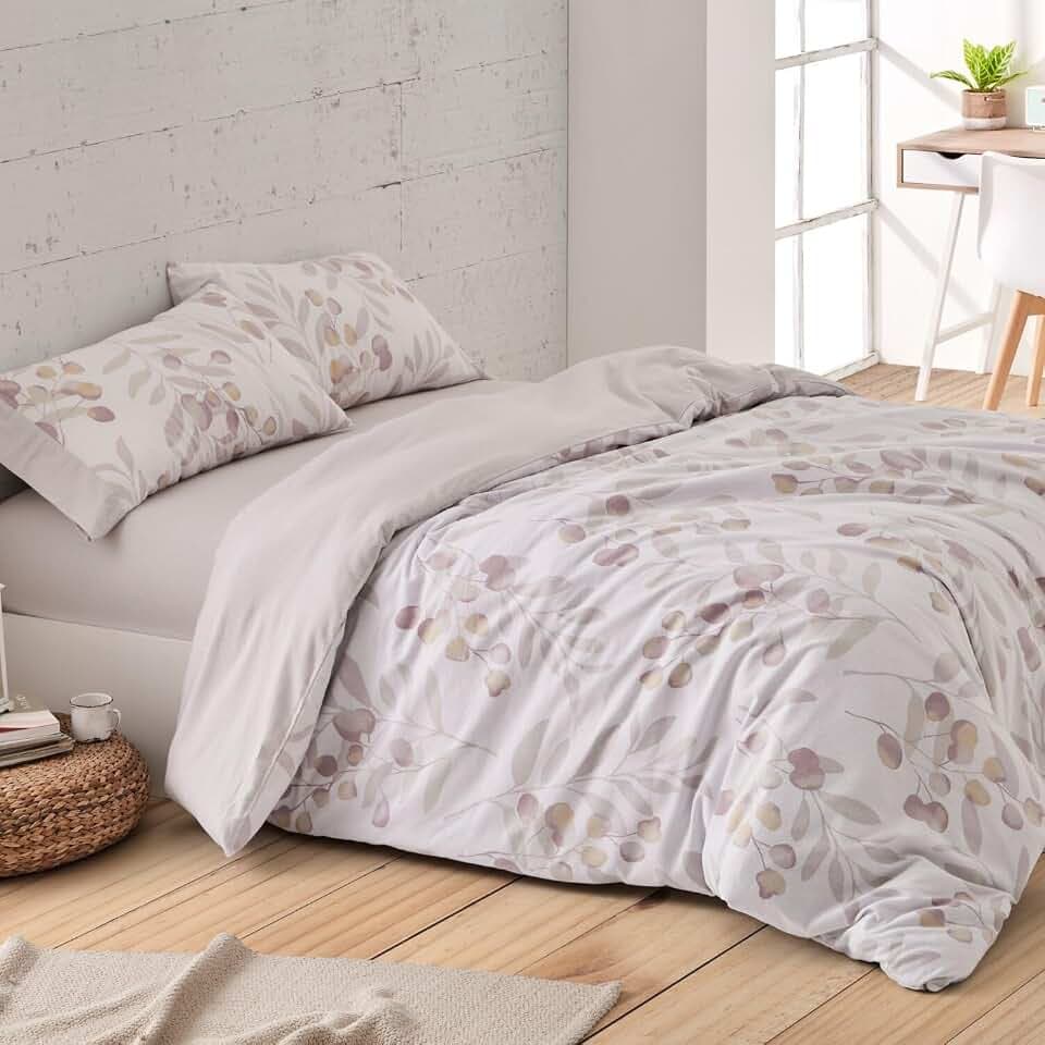 Burrito Blanco | Flanell-Bettbezüge | Betten von 150 bis 160 cm (+ verfügbare Größen) | Design 574 | Farbe Terrakotta (150-160 x 190/200 cm)