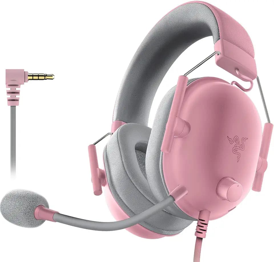 Razer BlackShark V2 X (PlayStation) - Kabelgebundenes E-Sports Headset für PlayStation 5 Konsole (250g, Nierenmikrofon, 50mm Treiber, passive Geräuschunterdrückung, 3,5mm Klinke) Quartz