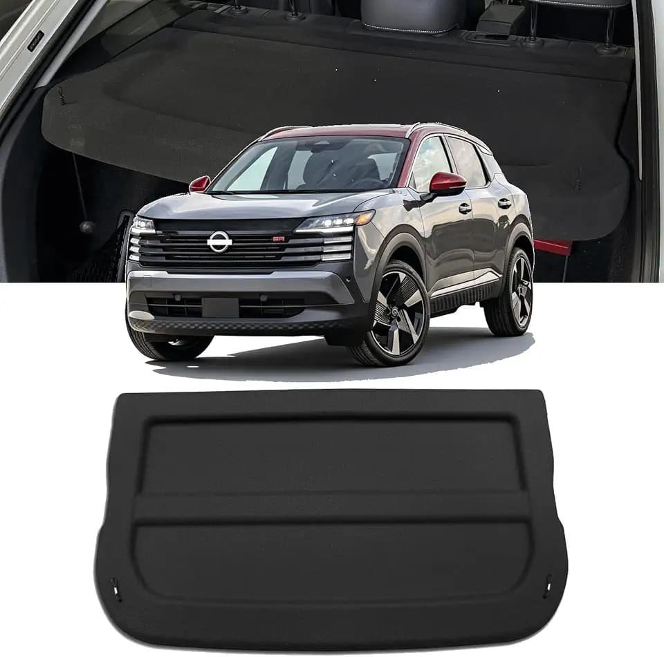 Trunk Cover Compatible with 2026 Nissan Kicks Cargo Cover Rear Trunk Security Cover Kicks Accessories Privacy Screen Cover Kicks Trunk Cover