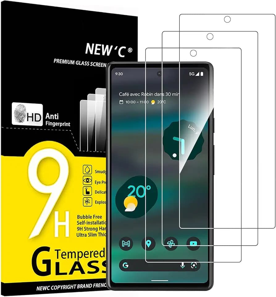 NEW'C for Google Pixel 6a Screen Protector Tempered Glass HD Clear