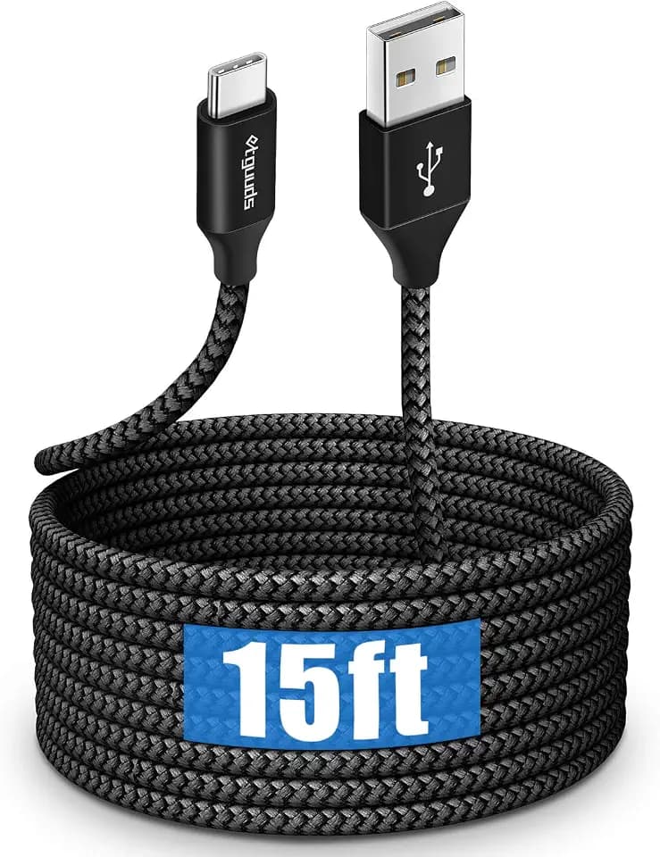 etguuds Long USB C Cable, 15ft USB to USB C Cable Fast Charger Cord Type C